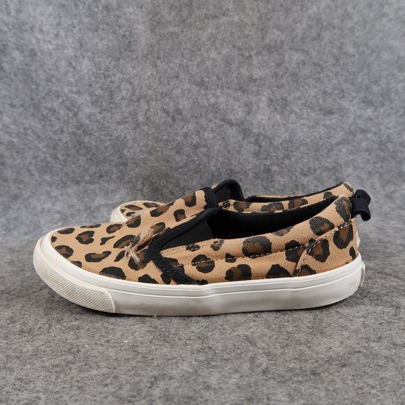 Old Navy Shoes Toddler Kids 9 Slip On Sneakers Casual Leopard Prints Canvas - Picture 4 of 11